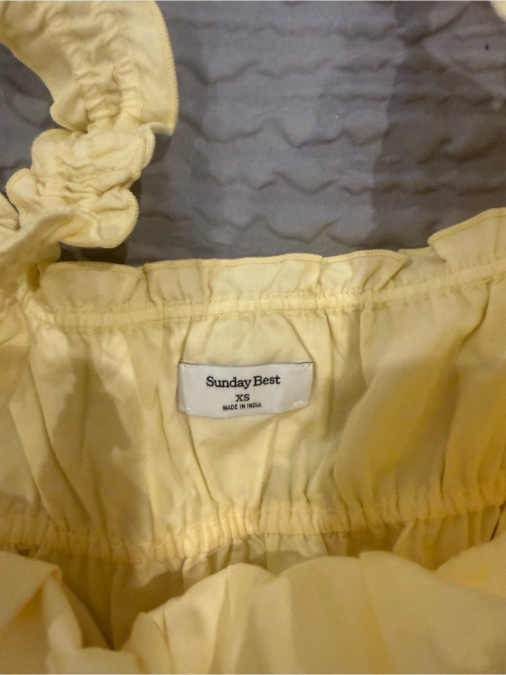 Sunday Best Helena Poplin Top Butter Yellow Lemonade - Picture 8 of 11